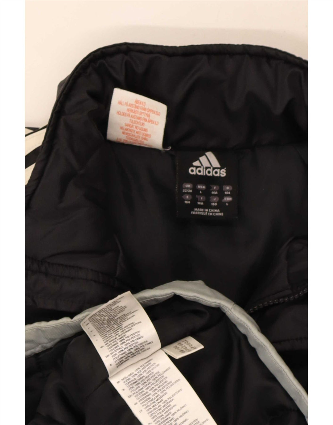 Adidas Windjacke für Jungen, 13–14 Jahre, schwarzes Colourblock-Polyester