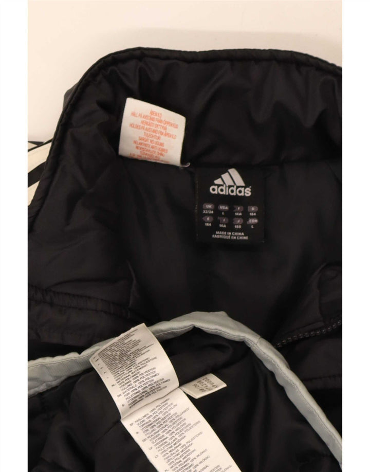 Adidas Windjacke für Jungen, 13–14 Jahre, schwarzes Colourblock-Polyester