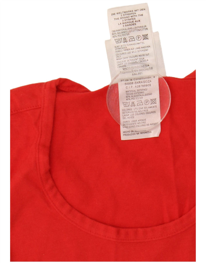 Adidas Herren Weste Top UK 36/38 Small Rote Baumwolle