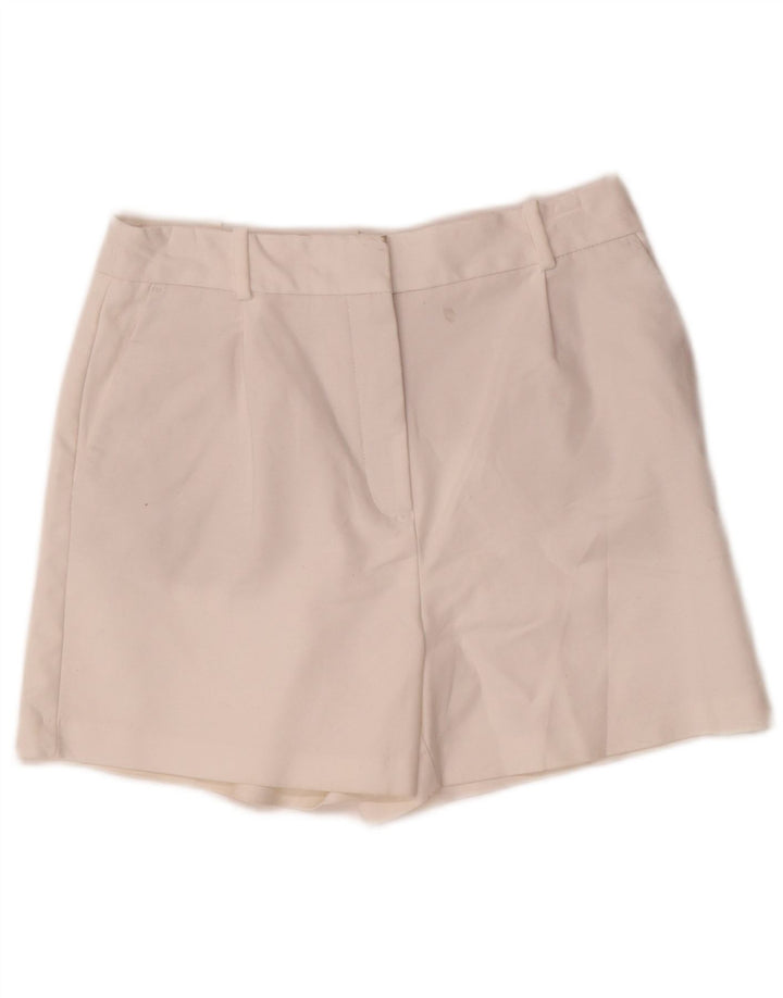 Zara Damen Chinoshorts Medium W28 Weiße Baumwolle