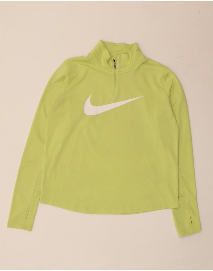 Nike Damen Dri Fit Graphic Pullover Trainingsanzug Top UK 14 Mittelgrün