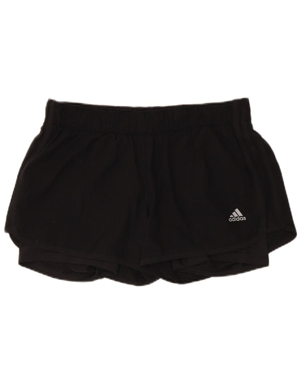 Adidas Damen Climalite Sport Shorts UK 14 Medium Schwarz Polyester
