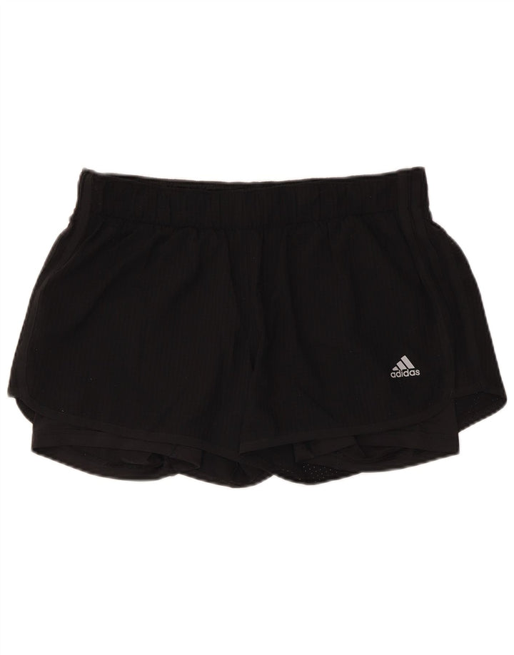 Adidas Damen Climalite Sport Shorts UK 14 Medium Schwarz Polyester