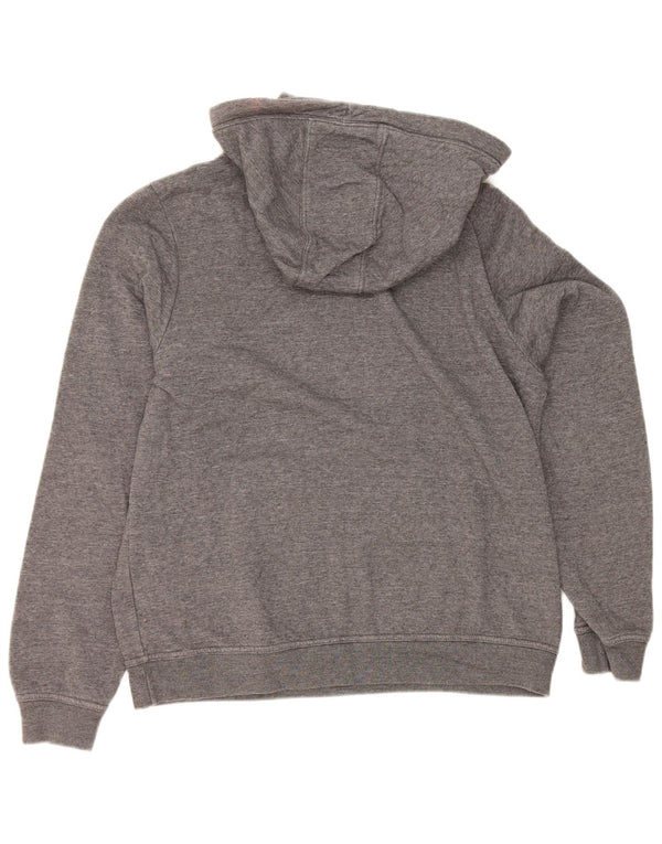 Nike Damen Kapuzenpullover UK 14 Mittelgraue Baumwolle
