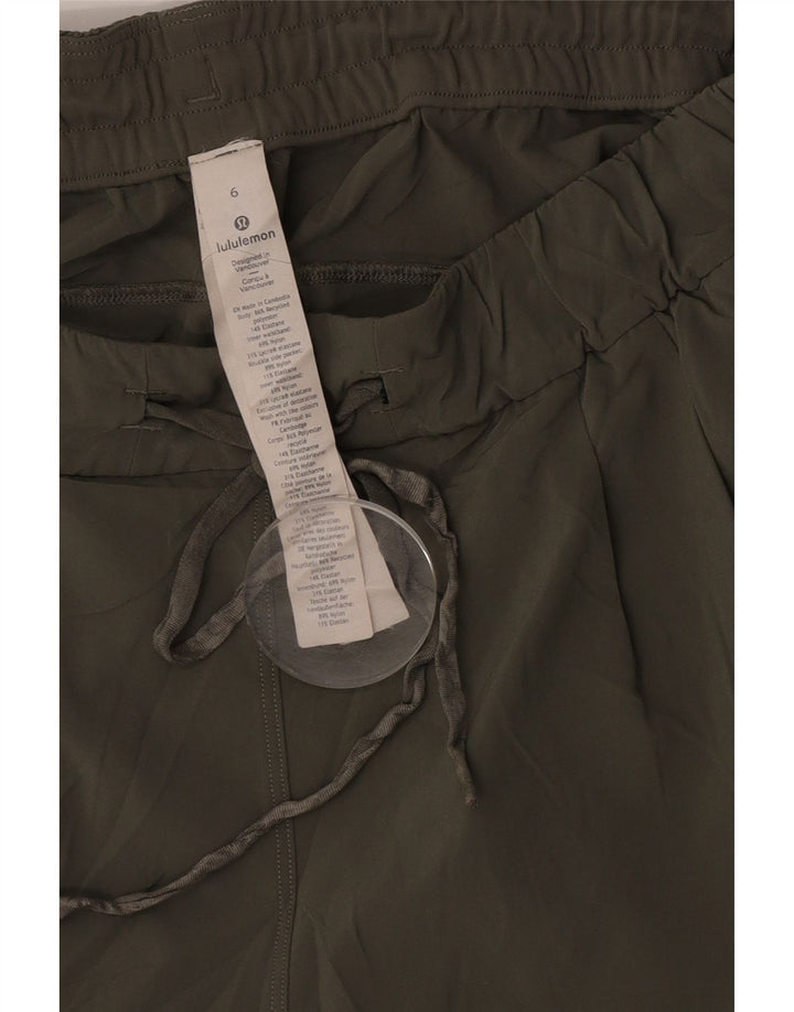 Lululemon Damen Sportshorts US 6 Medium Khaki Polyester