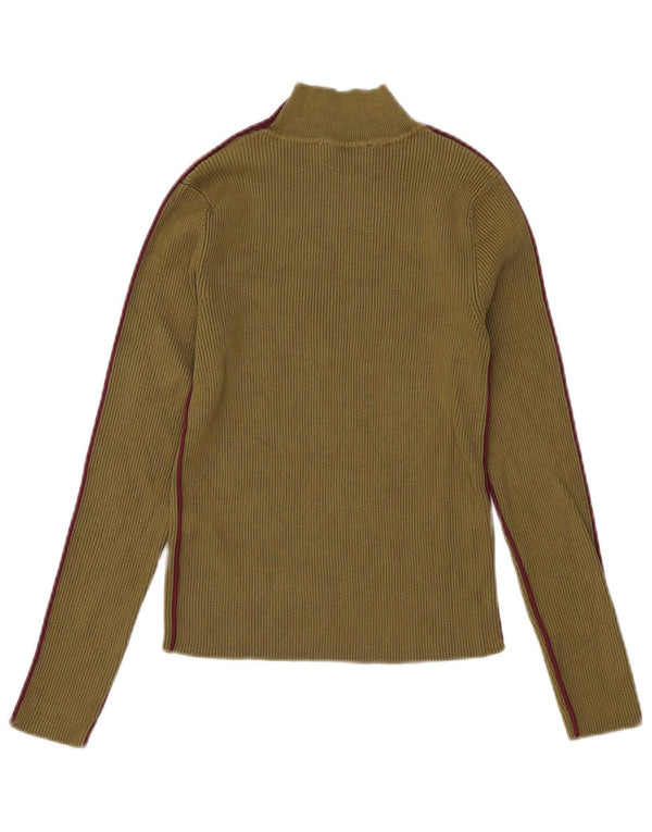 Zara Damen Top Langarm UK 14 Large Khaki Viskose