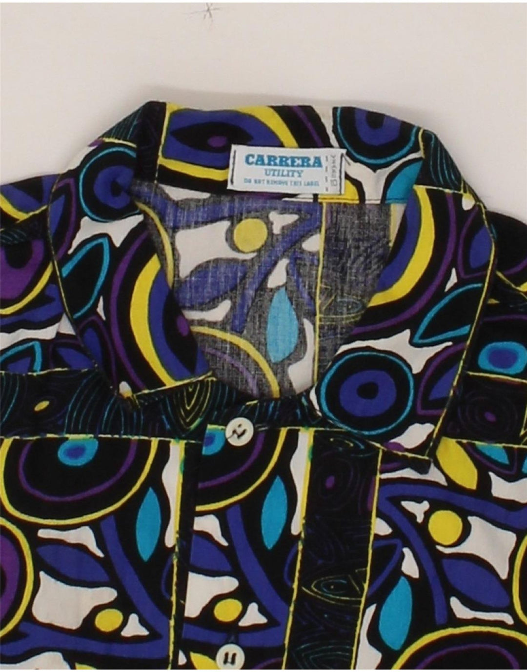 CARRERA Boys Short Sleeve Shirt 9-10 Years Multicoloured Geometric Cotton Vintage Carrera and Second-Hand Carrera from Messina Hembry 