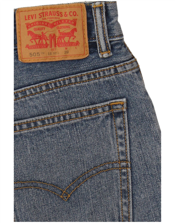 Levi's 505 Denim-Shorts für Jungen, 15–16 Jahre, W28, blaue Baumwolle
