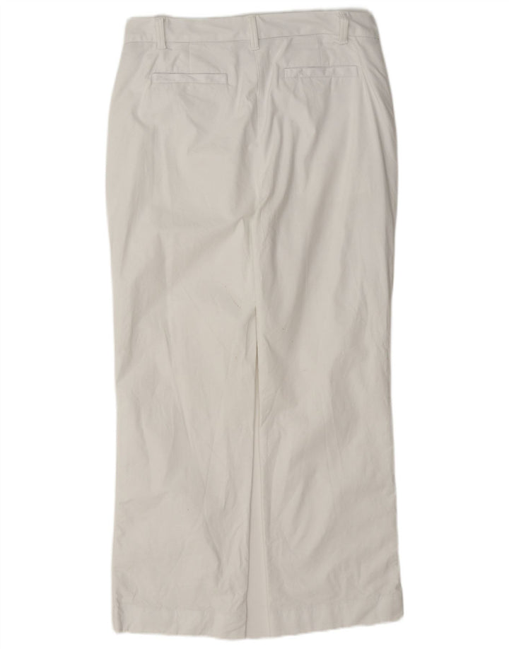 Marks & Spencer Damen gerade Chinohose UK 12 Medium W30 L28 Weiß