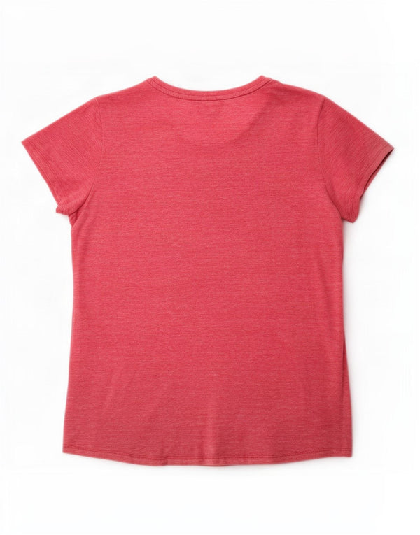 Puma Womens Graphic T-Shirt Top UK 16 Large Rosa meliert Polyester