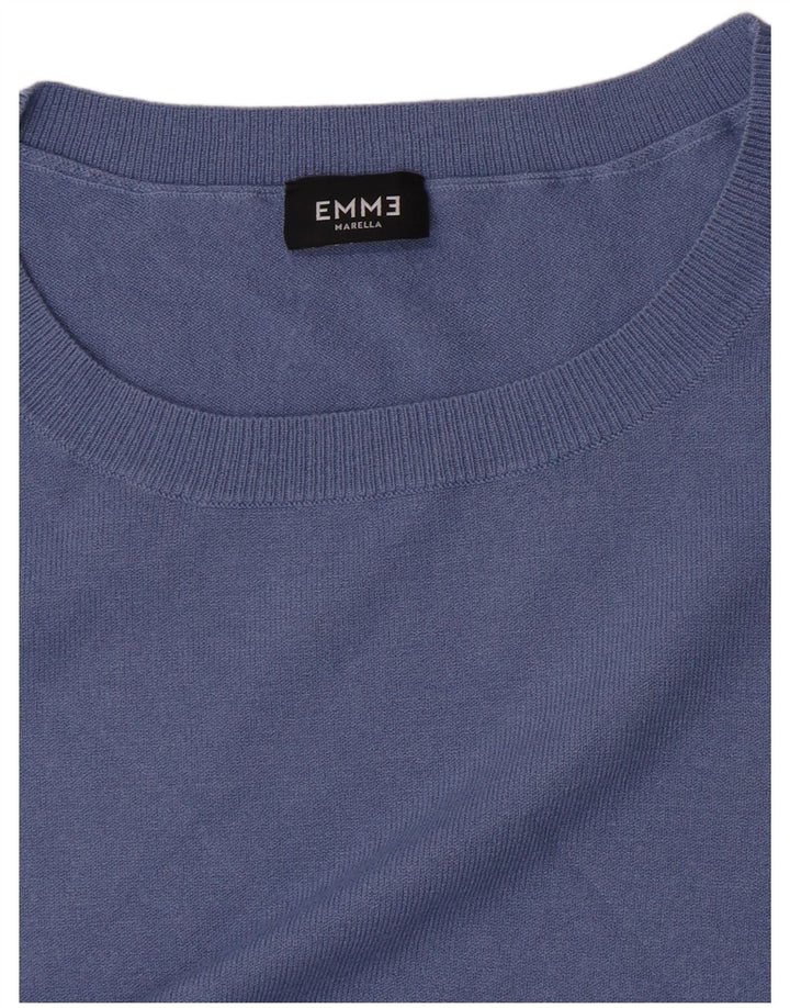 Marella Damen EMME Bluse Top UK 10 Small Blau