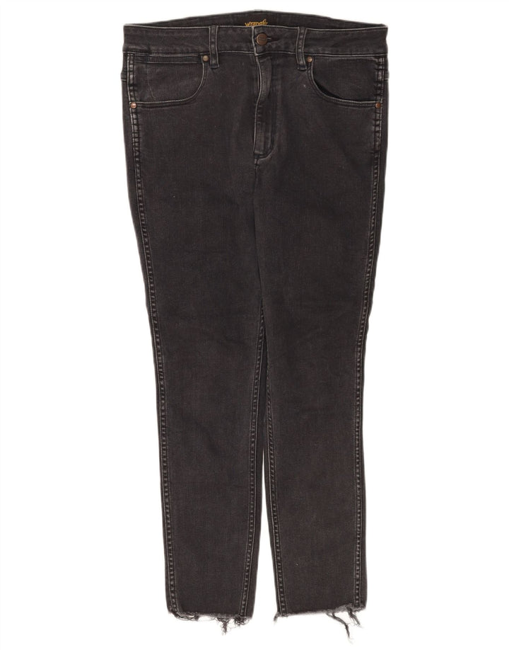 Wrangler Damen-Crop-Jeans, W32, L25, schwarze Baumwolle