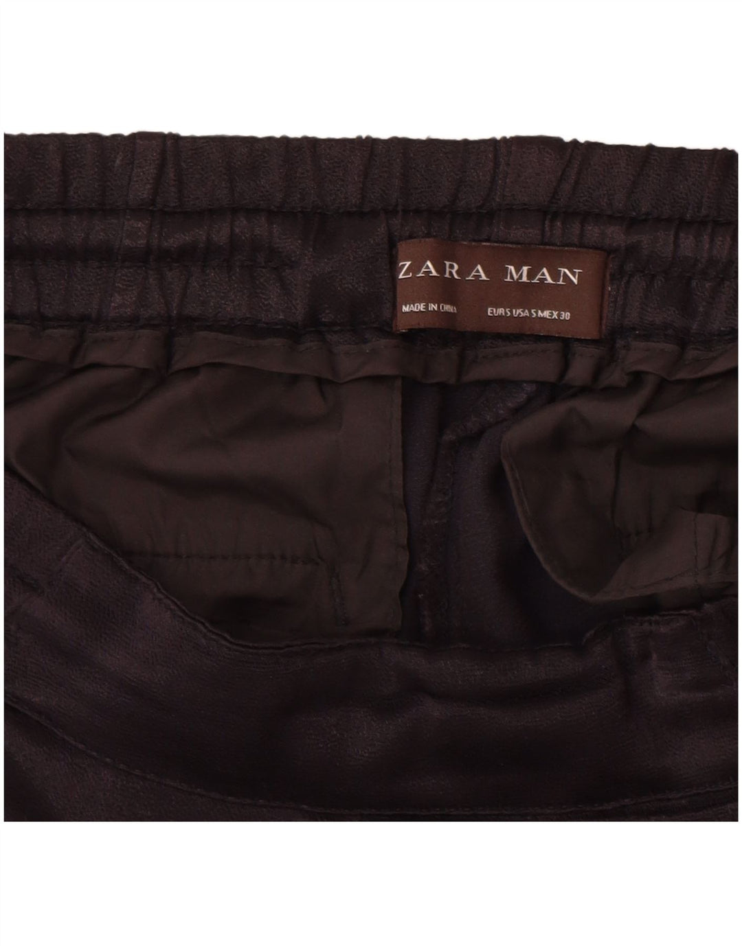 Gerade Chino-Hose für Herren von Zara, Größe S, W30, L29, Schwarz
