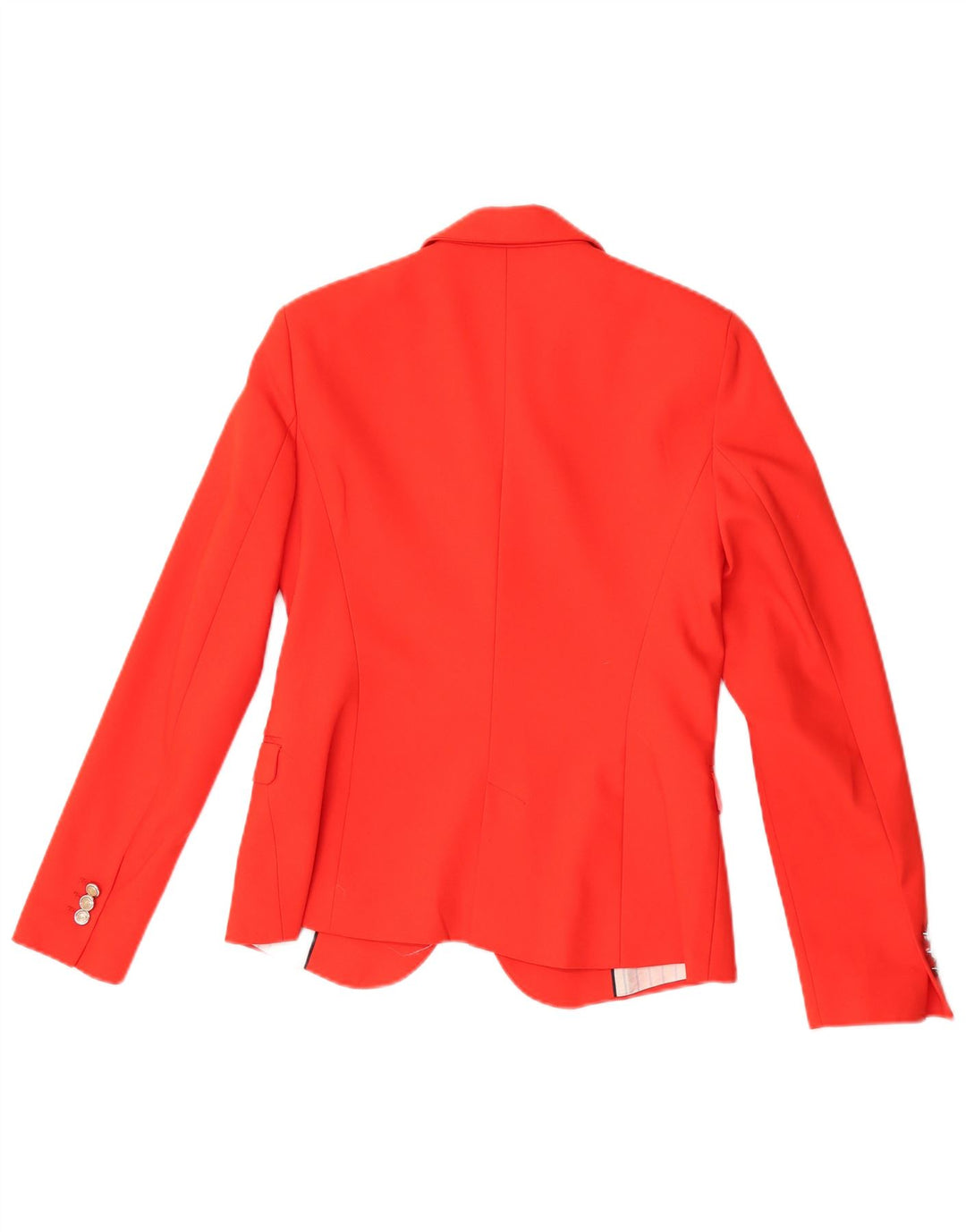 Zara Damen 1-Knopf-Blazerjacke UK 12 Mittelrotes Acetat