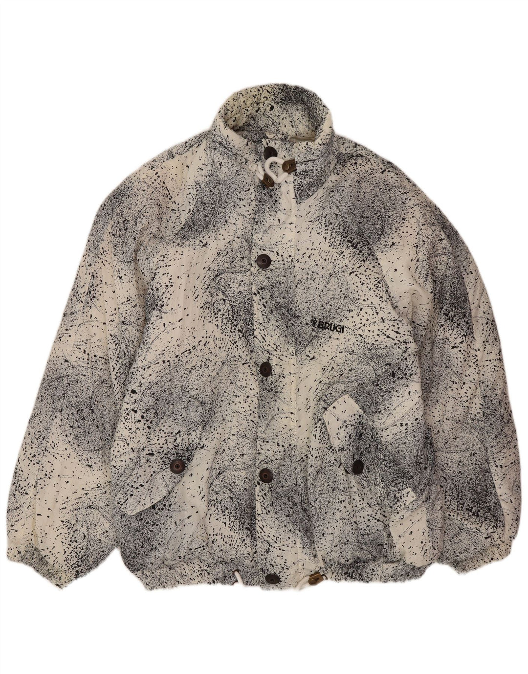 BRUGI Herren Loose Fit Windjacke UK 32 2XS Off White Flecked