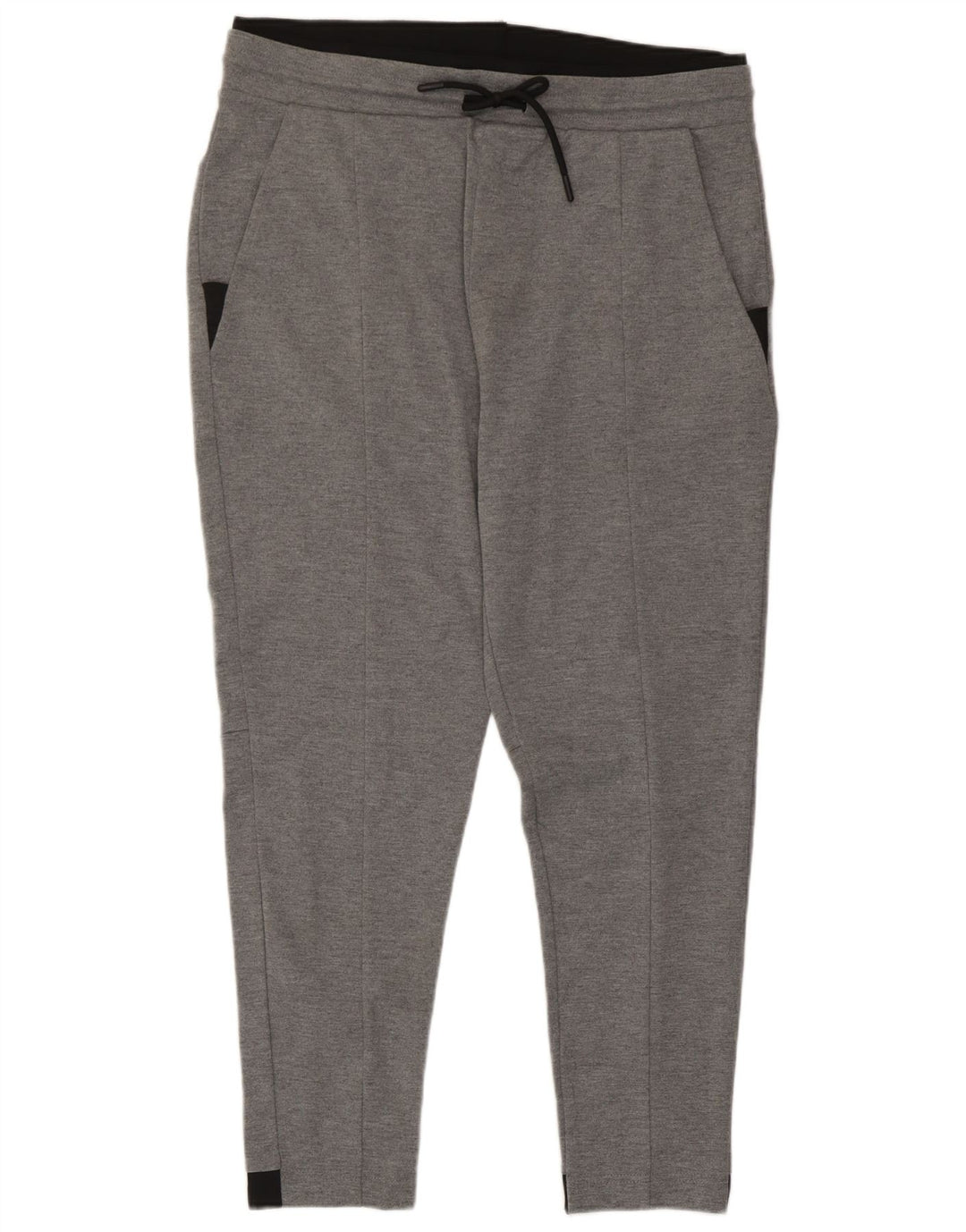 Zara Damen-Trainingshose UK 18 XL Graues Colourblock-Polyester