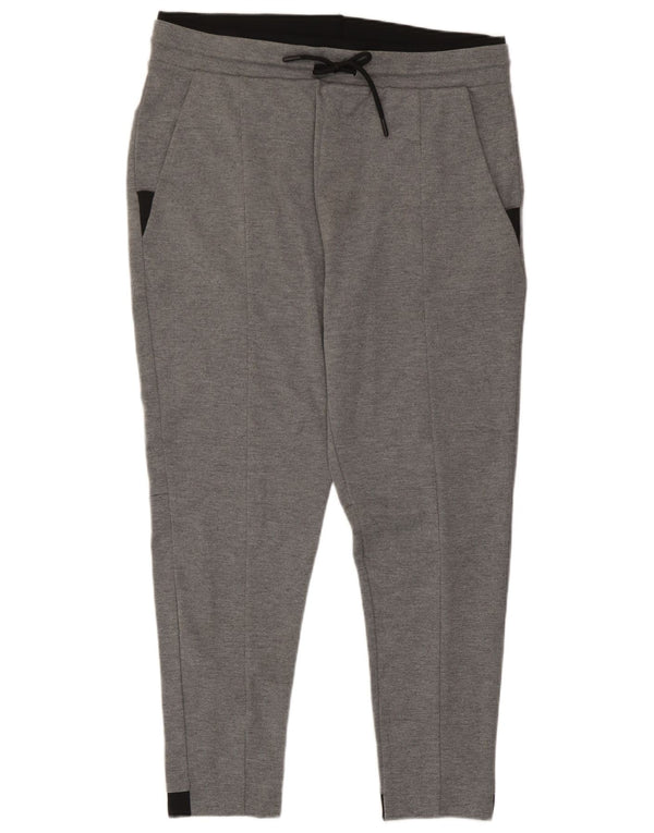 Zara Damen-Trainingshose UK 18 XL Graues Colourblock-Polyester
