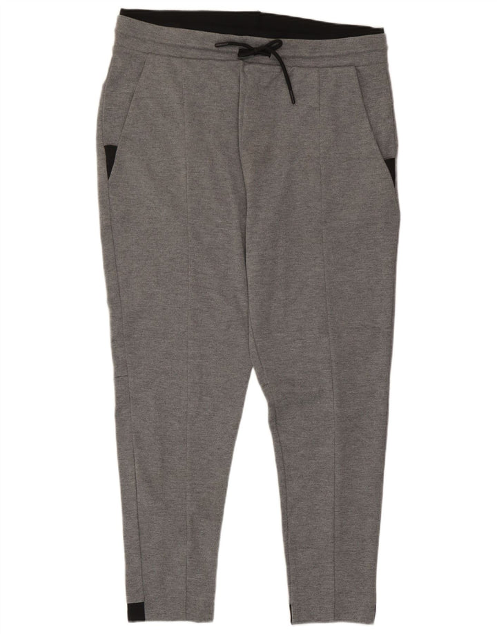 Zara Damen-Trainingshose UK 18 XL Graues Colourblock-Polyester