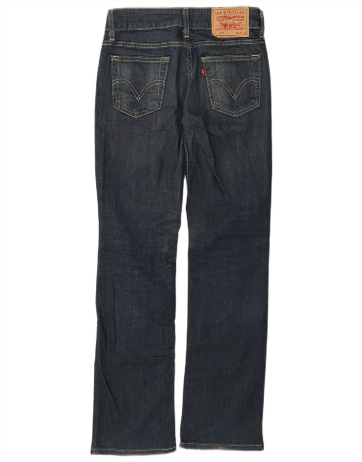 Levi's Damen Straight Jeans W26 L32 Marineblaue Baumwolle