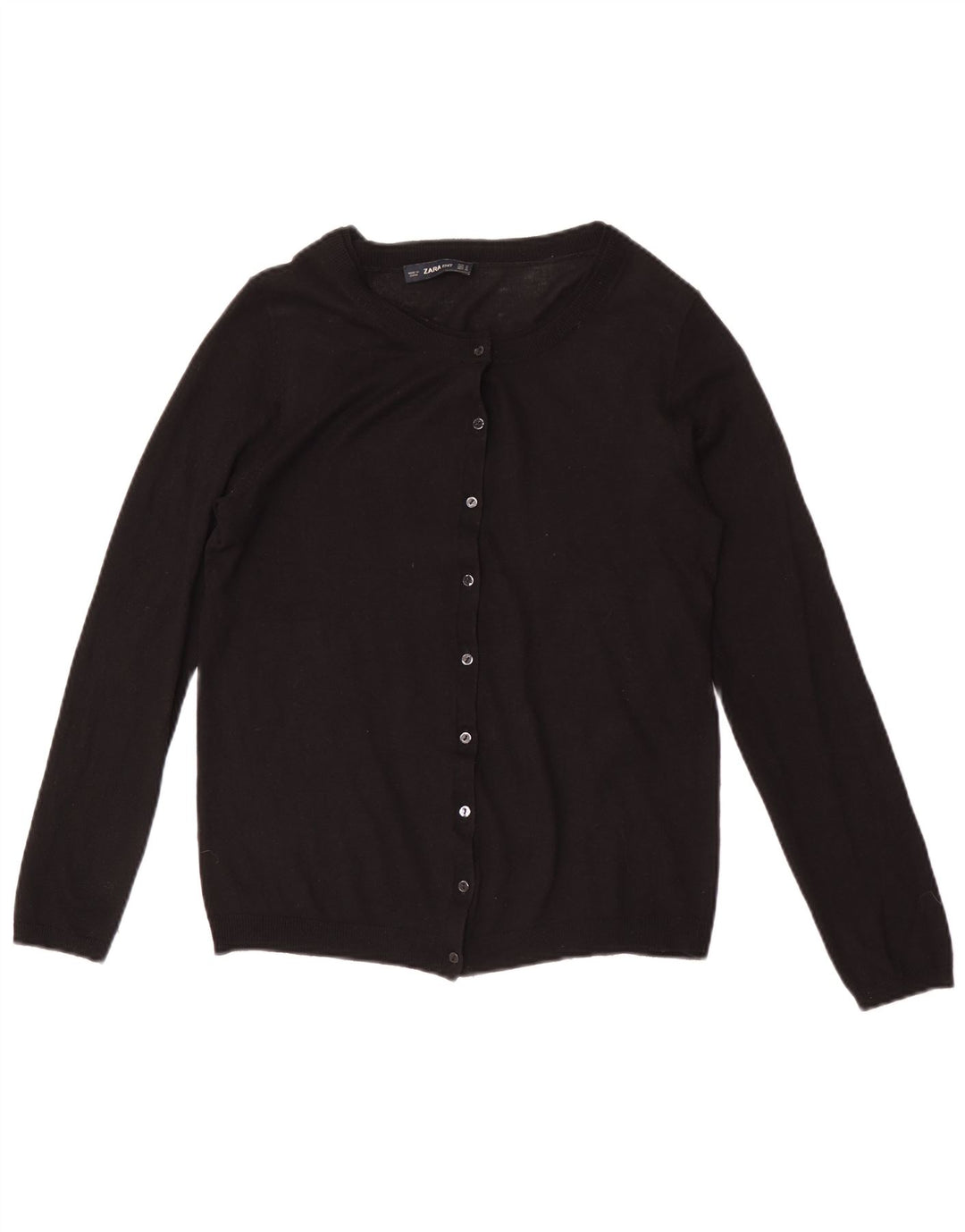 Zara Damen Strickjacke UK 12 Medium Schwarz
