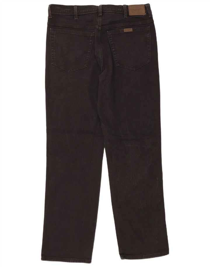 Wrangler Herren-Jeans mit normaler Passform, gerade Passform, W38, L34, schwarze Baumwolle