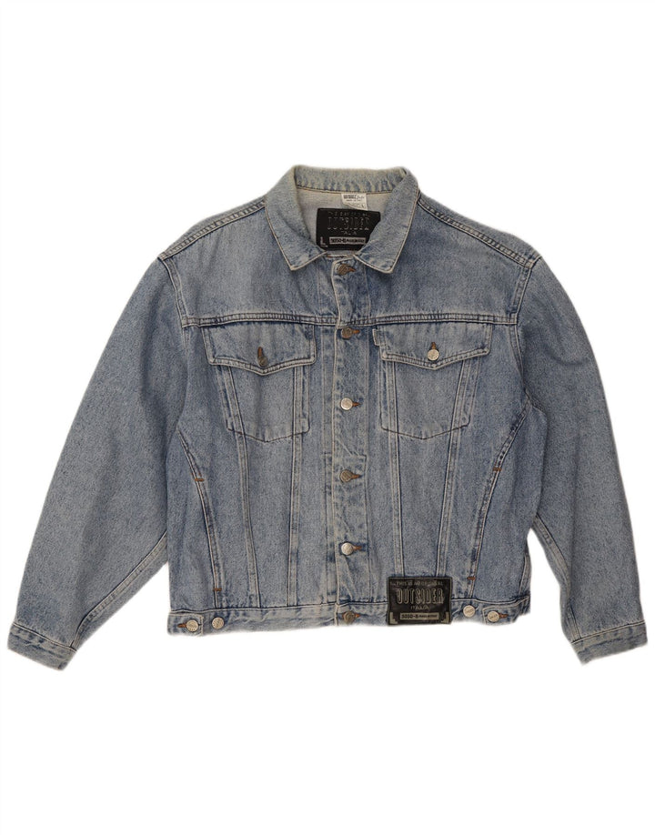 Outsider Herren-Jeansjacke, UK 40, große blaue Baumwolle