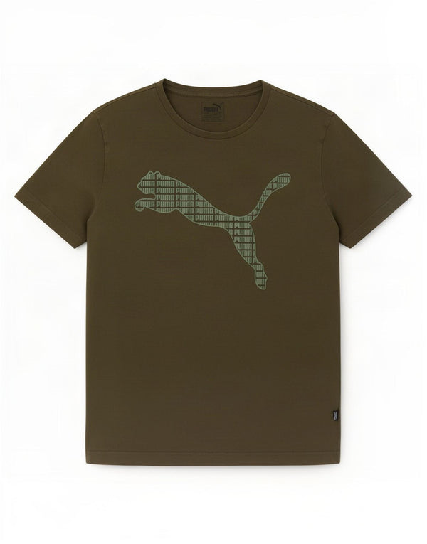 Puma Herren T-Shirt mit Grafik, Größe S, Khaki