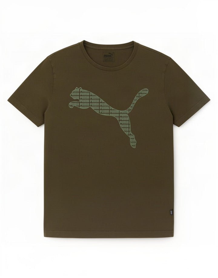Puma Herren T-Shirt mit Grafik, Größe S, Khaki