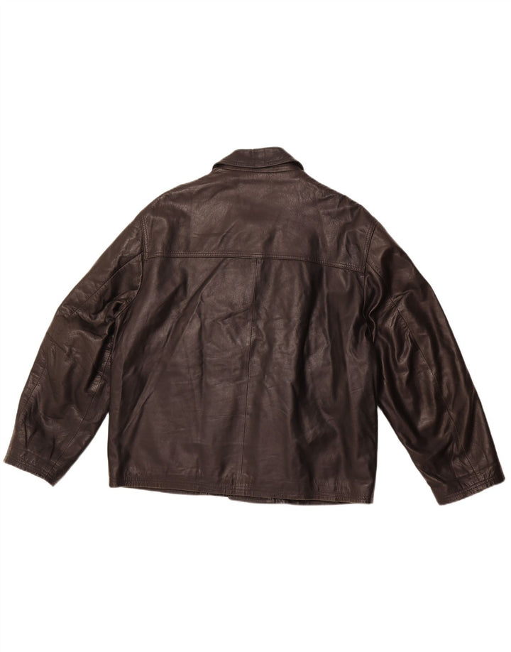 VINTAGE Herren Lederjacke UK 40 Großes schwarzes Leder