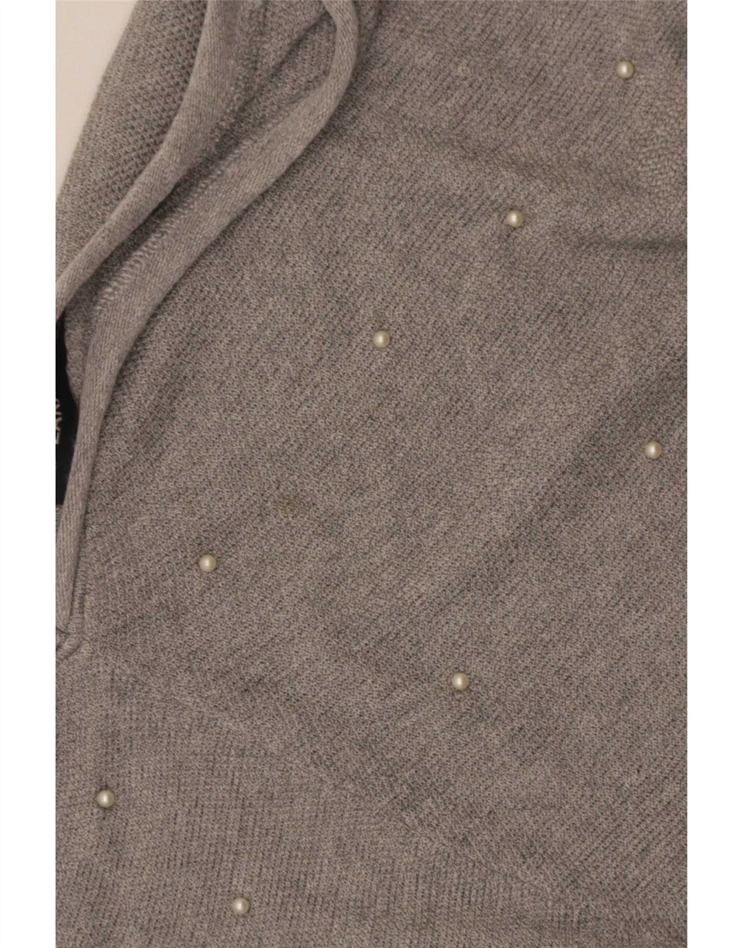 Zara Womens Oversized V-Neck Jumper Sweater UK 14 Medium Grey