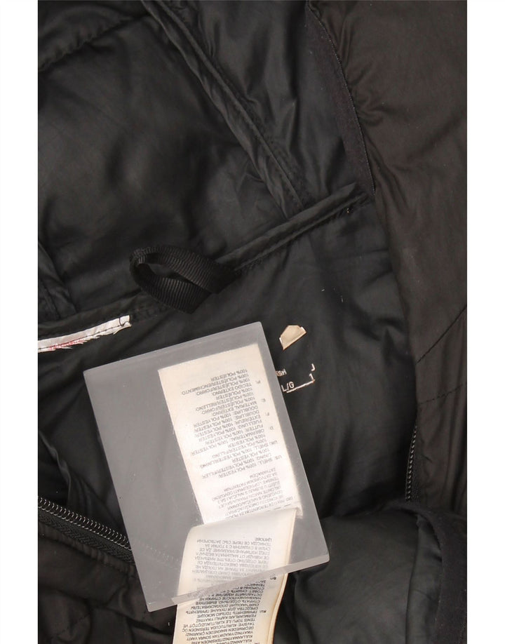 ADIDAS Wattierte Damenjacke mit Kapuze, UK 16, Größe L, Schwarz, Colourblock-Polyester