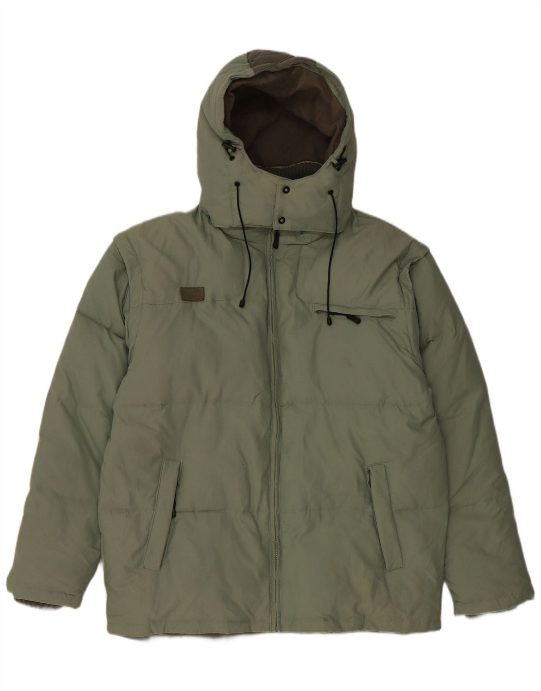 Fila Herren-Jacke mit Kapuze, gepolstert, UK 40, Größe L, Grün, Polyamid