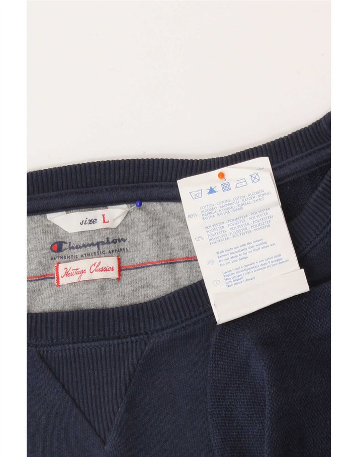Champion Herren Heritage Classics Grafik-Sweatshirt-Pullover, Größe L, Marineblau