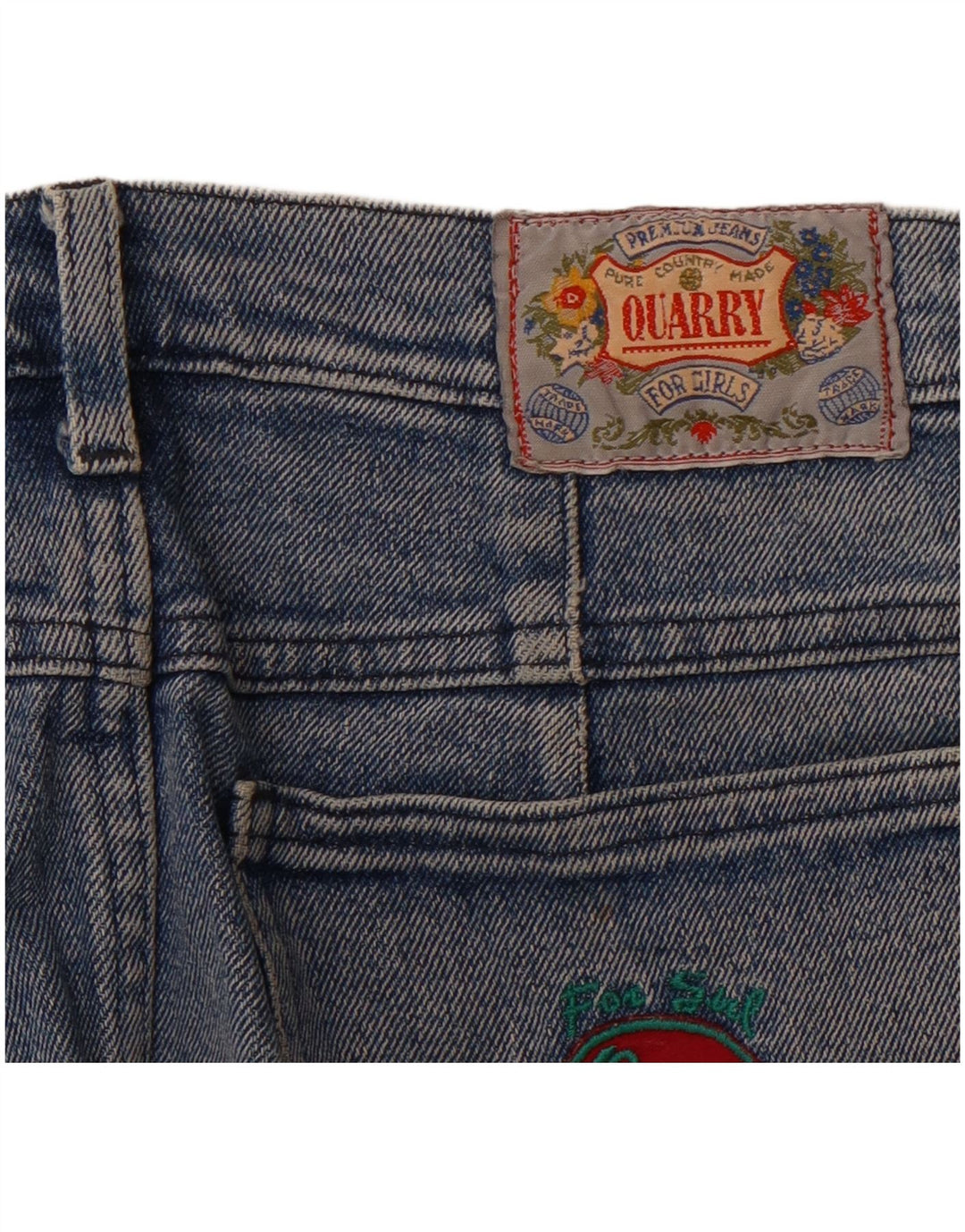 Quarry Damen Mini-Jeansrock W31 mittelblaue Baumwolle