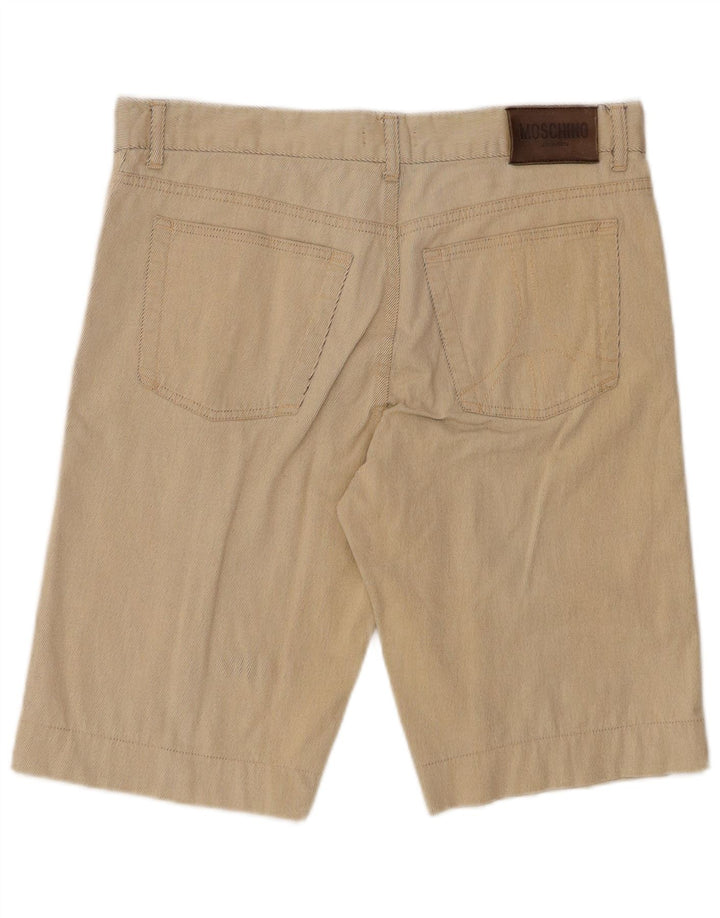 Moschino Herren Freizeitshorts W36 Large Beige Nadelstreifen