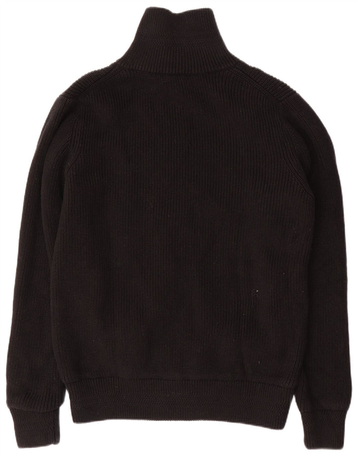 Pacific Trail Herren-Cardigan-Pullover aus mittelschwarzer Baumwolle