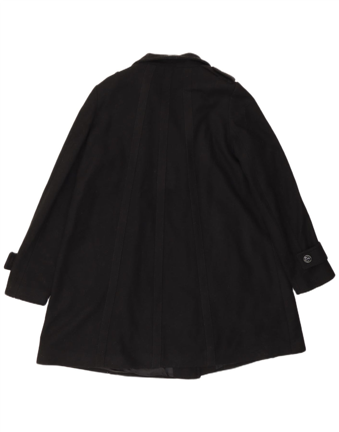 Reiss Damen-Militärmantel UK 12 aus mittelschwarzer Wolle