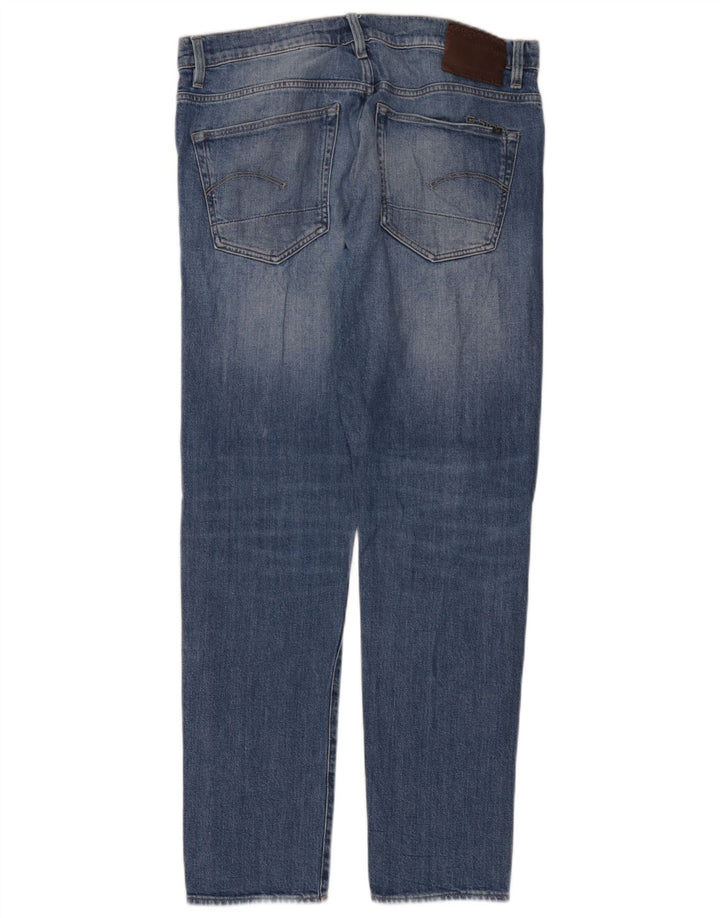 G-Star Herren 3301 Slim Jeans W34 L32 Blaue Baumwolle