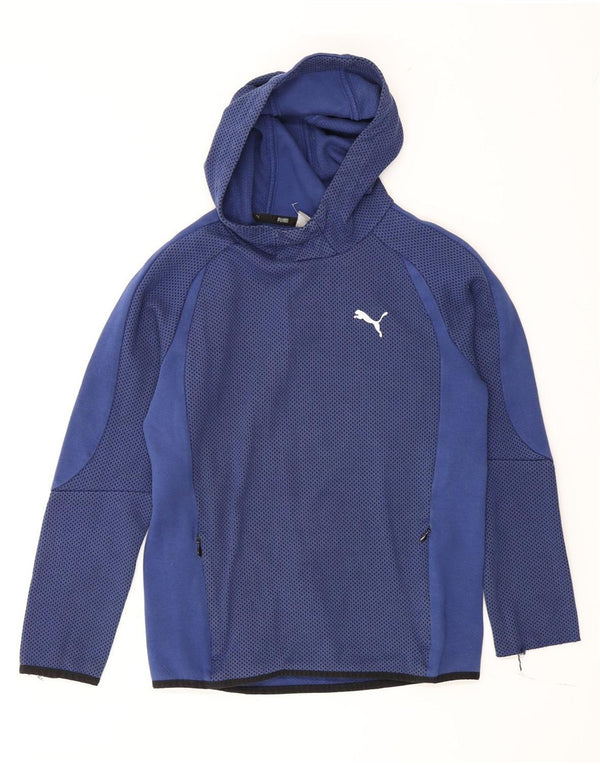Puma Kapuzenpullover für Jungen, 11–12 Jahre, blau gepunktete Baumwolle