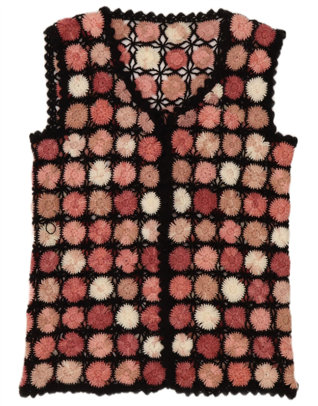Ärmelloses Häkel-Cardigan-Oberteil für Damen, UK 14, Groß
