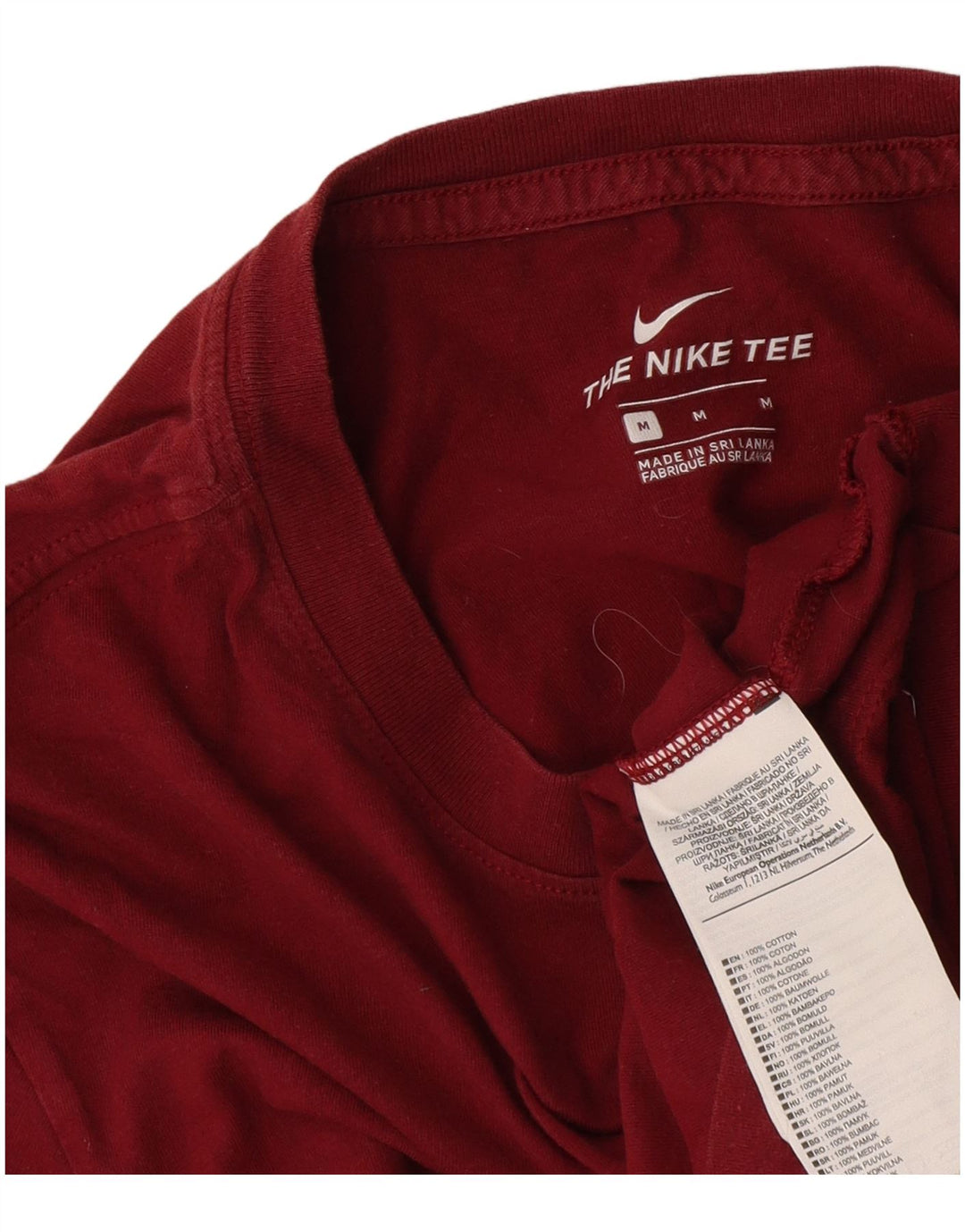 Nike Herren T-Shirt Top aus mittelroter Baumwolle