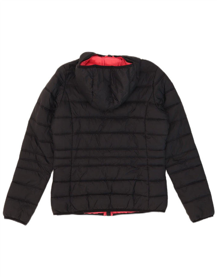 Brugi Wattierte Damenjacke mit Kapuze, UK 12, mittelschwarz, Polyamid