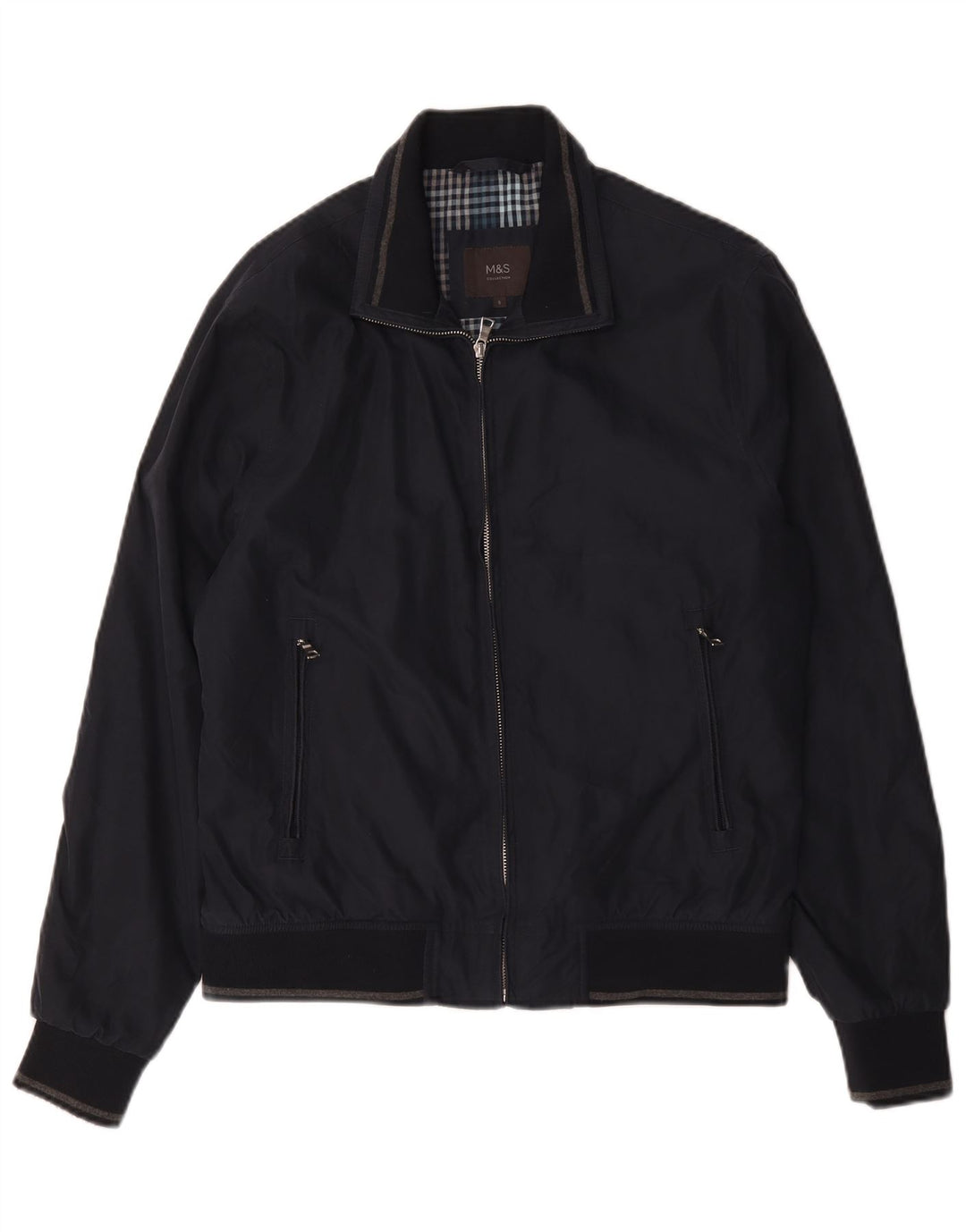 Marks & Spencer Herren Bomberjacke UK 36 Small Marineblau Polyester