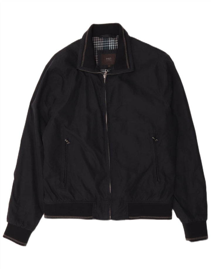 Marks & Spencer Herren Bomberjacke UK 36 Small Marineblau Polyester