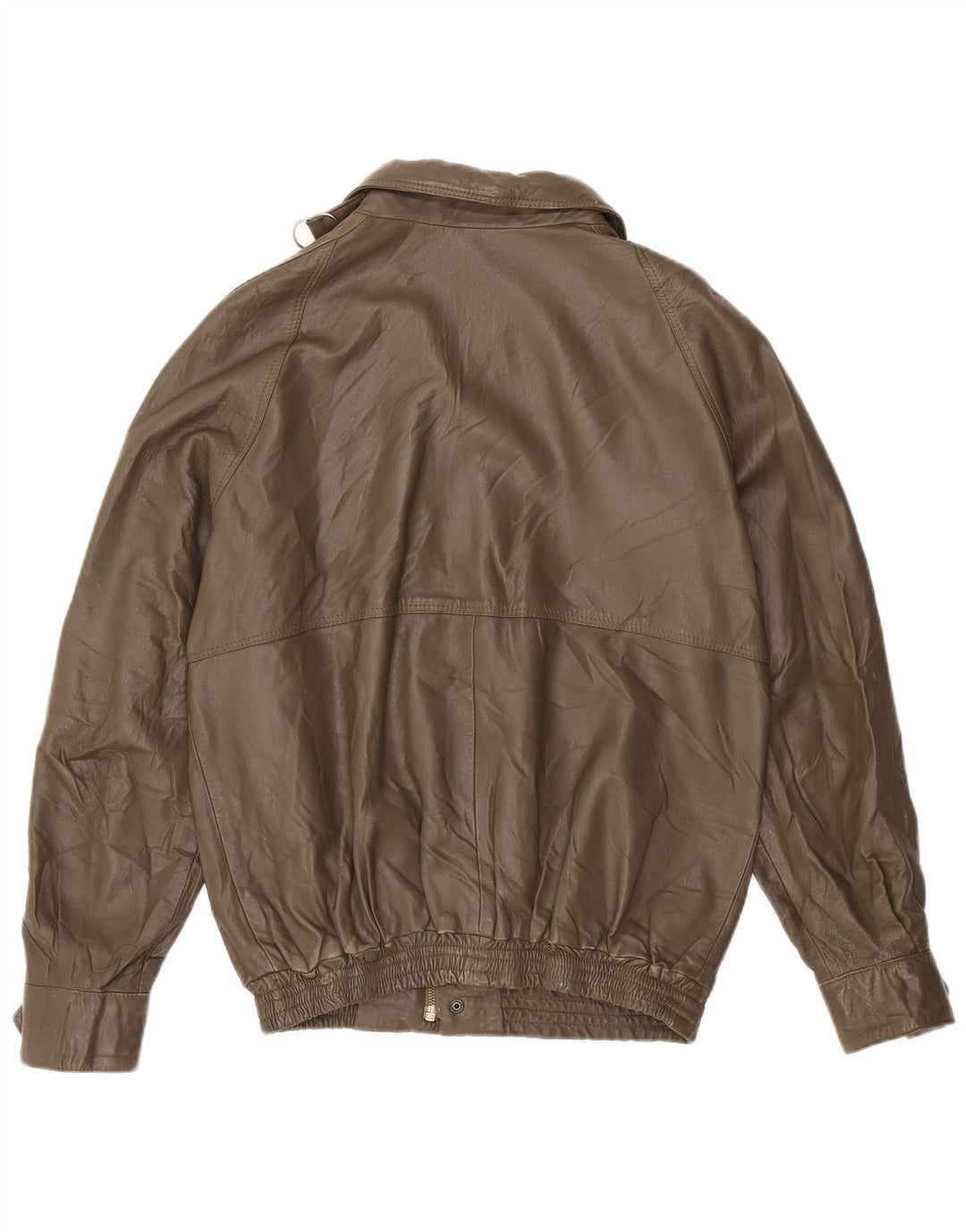 VINTAGE Herren Lederjacke IT 48 Mittelbraun