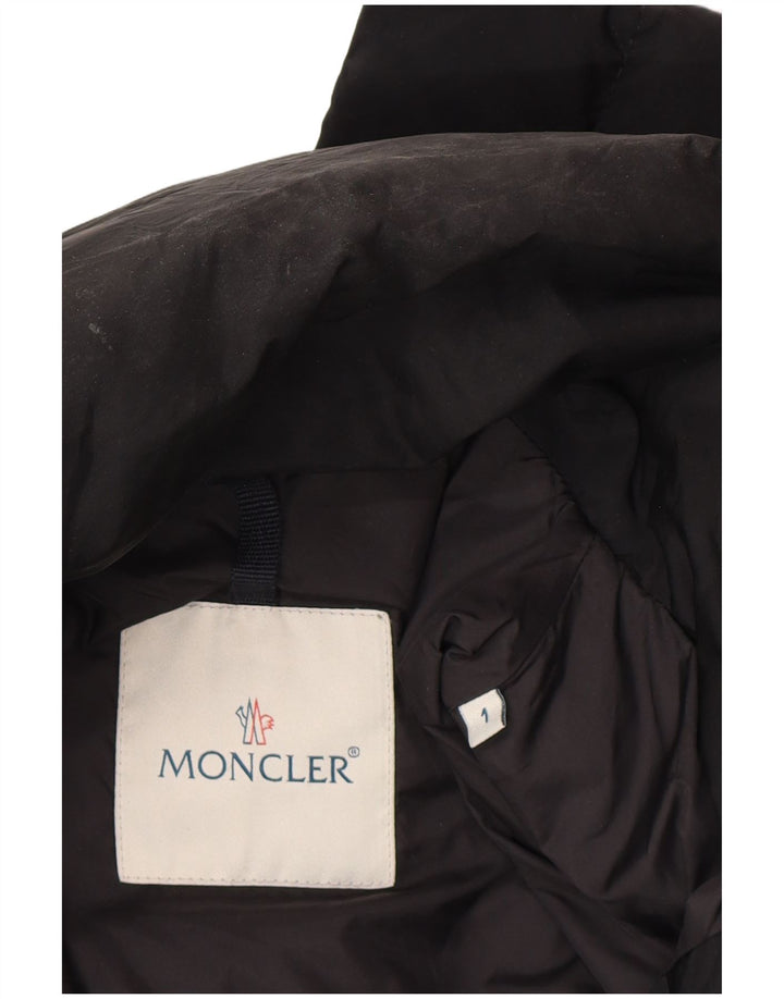 MONCLER Gepolsterter Damenmantel, Größe 1, klein, schwarz, Polyamid, klassisch