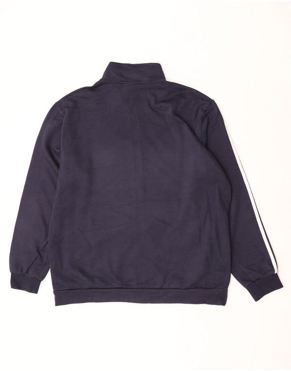 Adidas Mens Tezenis Graphic Tracksuit Top Jacket XL Navy Blue Cotton