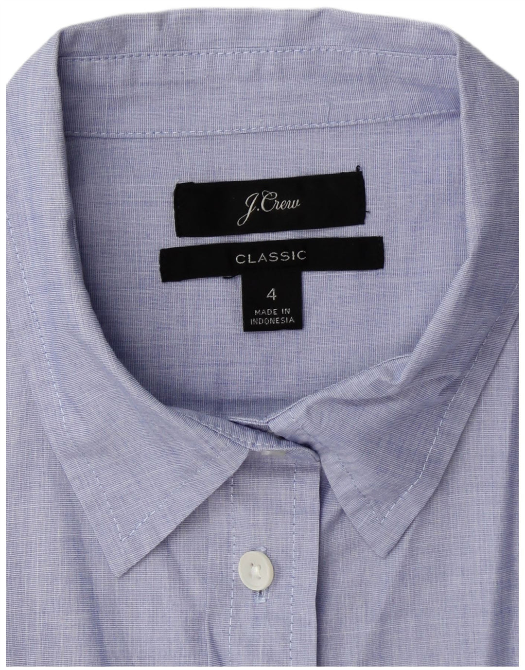 J. CREW Womens Classic Classic Fit Hemd US 4 Small Blau Baumwolle