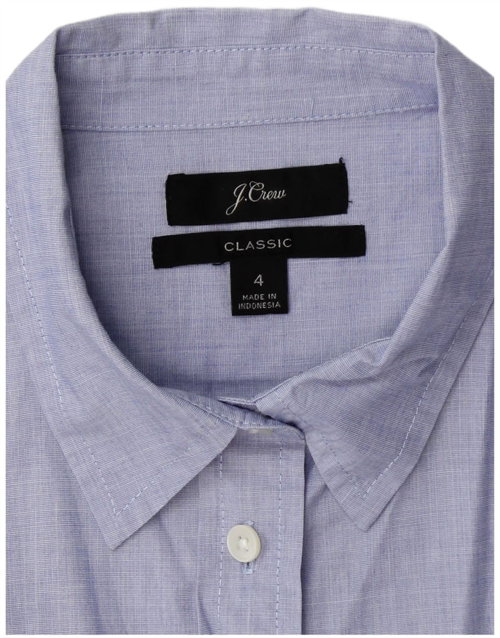J. CREW Womens Classic Classic Fit Hemd US 4 Small Blau Baumwolle