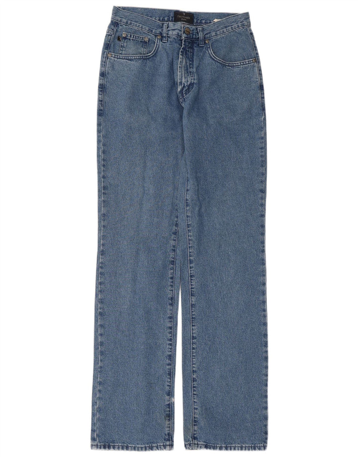 Trussardi Damen Straight Jeans W29 L33 Blaue Baumwolle